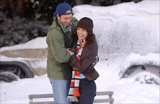 Luke (Scott Patterson)e Lorelai  (Lauren Graham), em Gilmore Girls (2000-2017)