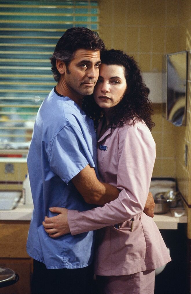 Doug (George Clooney) e Carol (Julianna Marguiles), em Serviço de Urgências (1994-2009)