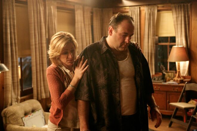 Tony (James Gandolfini) e Carmela Soprano (Edie Falco), em Os Sopranos (1999-2007)