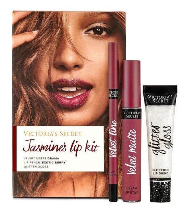 Angel Lip Kit - Jasmine Tookes com a cor Drama: Bordeaux, €26,43, Victoria's Secret