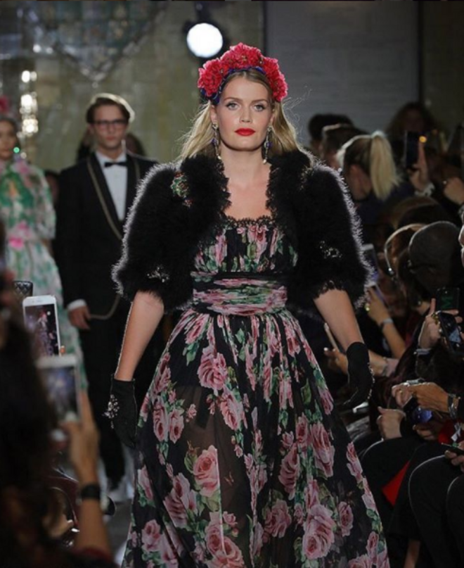 No desfile mais recente da Dolce & Gabbana.