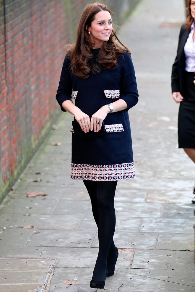 Com um vestido Madderson London (janeiro 2015)