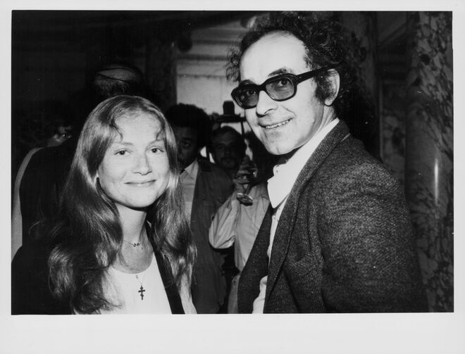 Com Jean-Luc Goddard em 1980