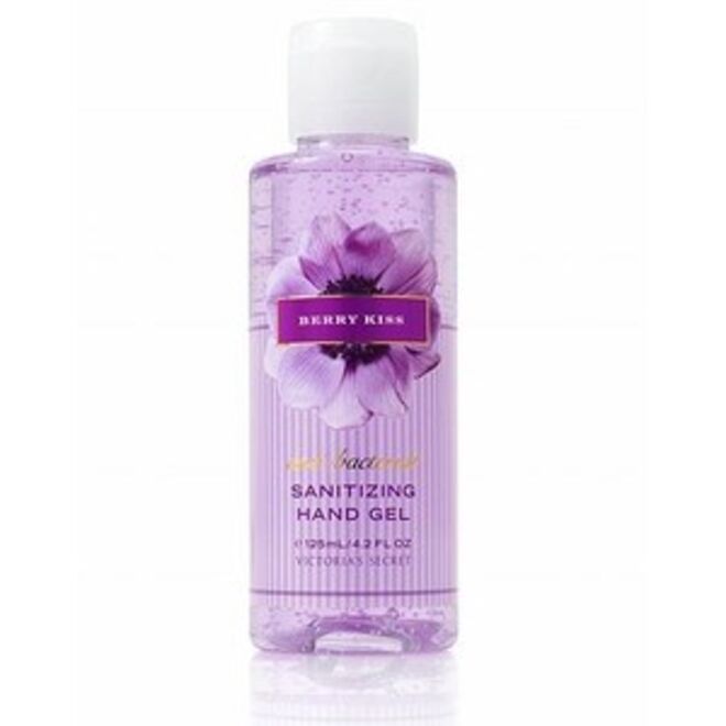 Berry Kiss Anti-Bacterial Sanitizing Hand Gel, 125 ml, US$ 4.99 (aproximadamente €4,23), Victoria's Secret, em amazon.com