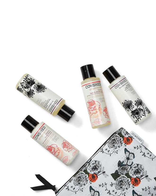 The Fab Four, quarteto de essenciais de banho e corpo, €36, Cowshed, no El Corte Inglés e Fair Bazaar, na Embaixada, em Lisboa