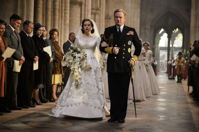 Princesa Elizabeth e o Rei George VI (Jared Harris) | Temporada 1, Episódio 1
