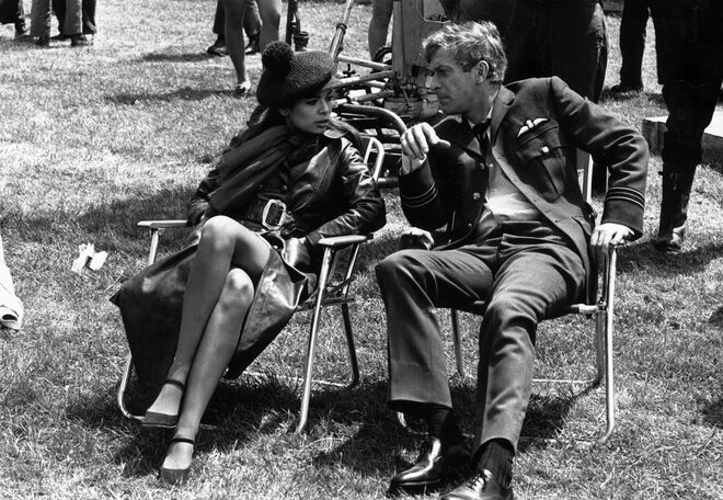 Com Michael Caine em 1968