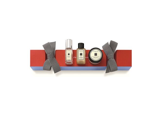 Christmas Cracker: Blackberry & Bay Cologne (9 ml) + Basil & Neroli Body Wash (15 ml) + English Pear & Freesia Body Crème, €36, Jo Malone