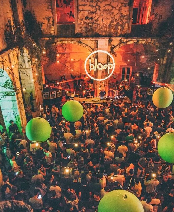 Uma das últimas festas da Bloop, no Hospital de Arroios