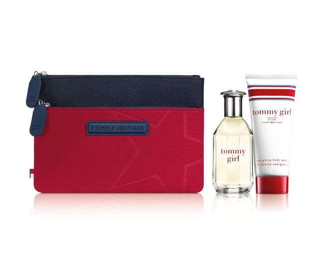 Tommy Girl Favorite Things Christmas Set composto por Tommy Girl (50 ml), Body Wash (100 ml) e bolsa cosméticos, €36, Tommy Hilfiger
