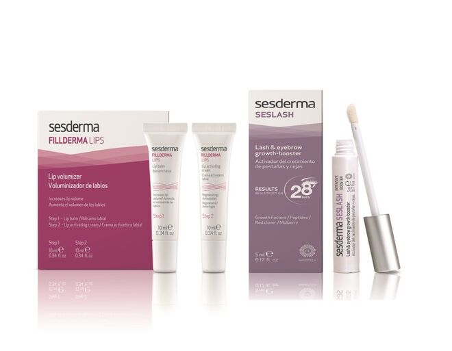 Coffret Sesderma: Fillderma Lips com dois aplicadores (10 ml) e Seslash sérum pestanas (5 ml), €33,70, Sesderma, exclusivo em sweetcare.pt