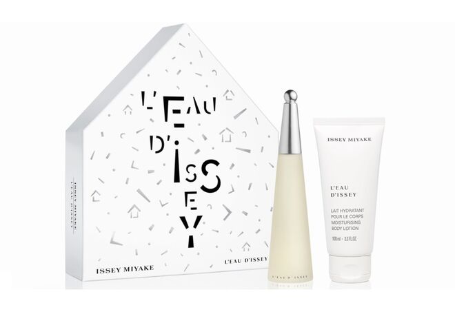 Coffret Natal 2017: L’Eau d’Issey Eau de Toilette (50 ml) e Loção de corpo hidratante (100 ml), €72, Issey Miyake, exclusivo Perfumes & Companhia