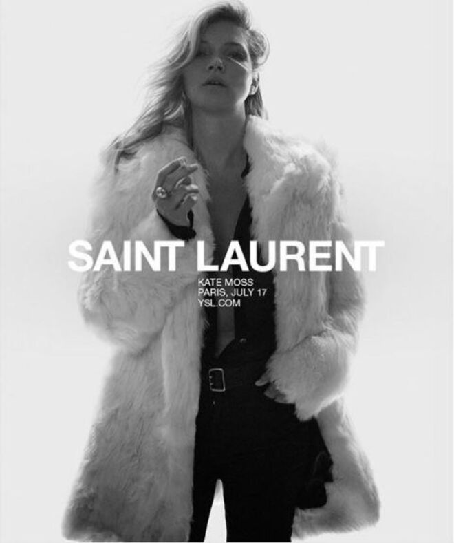 Kate Moss | Saint Laurent para primavera/verão 2018