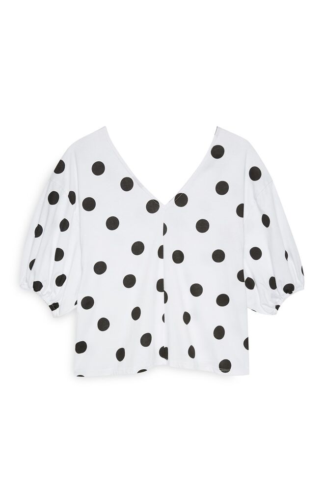 Top polka dot, €8, Primark