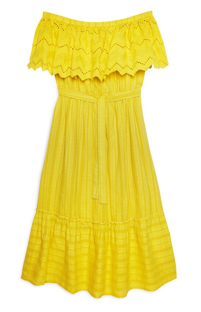 Vestido amarelo, €18, Primark