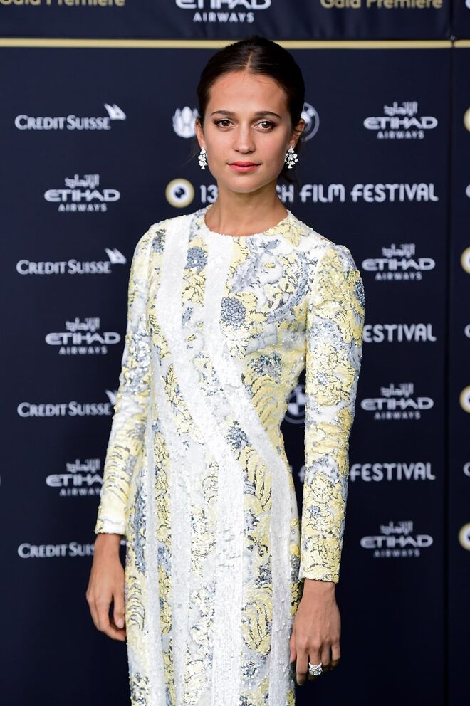 Na estreia do filme Euphoria, durante o 13º Festival de Cinema de Zurique, em Setembro de 2017, na Suíça.