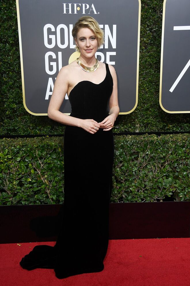 Greta Gerwig em Oscar de la Renta