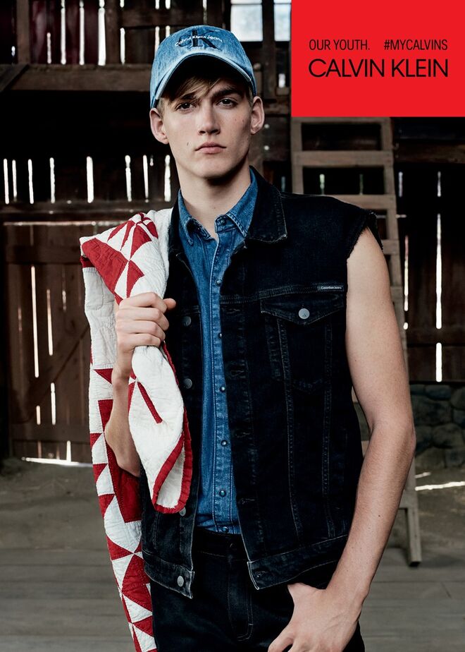 Presley Gerber. Calvin Klein para primavera/verão 2018