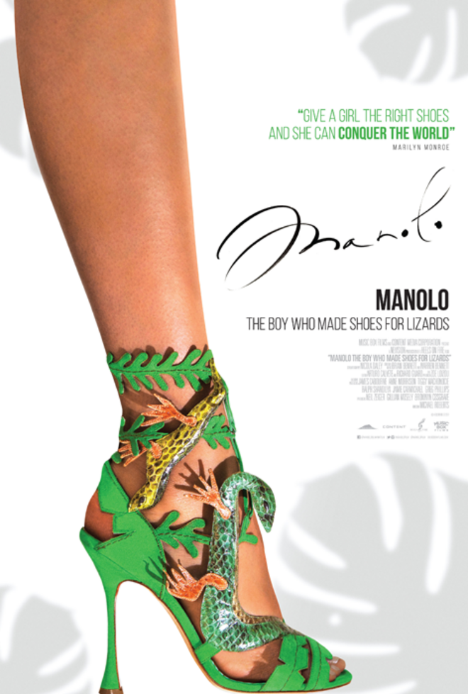 Manolo: The Boy Who Made Shoes for Lizards (de Michael Roberts), o poster.