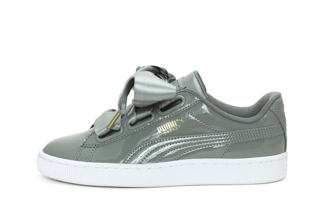 Puma Basket Heart Patent olive, €99.90
