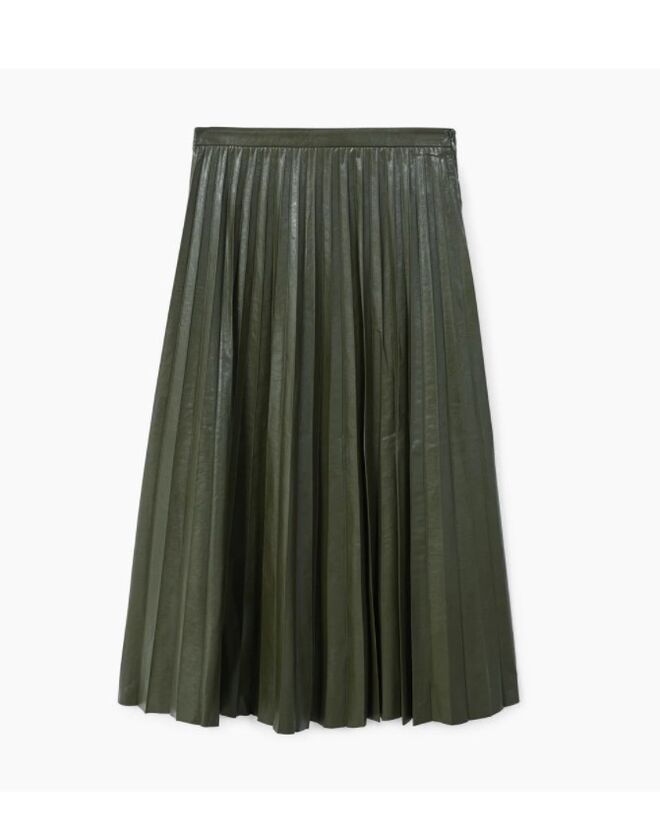 Saia plissada em viscose, €39,99, Mango