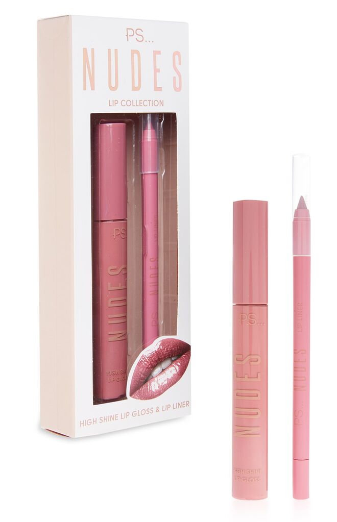 PS… Nudes Lip Kit, €4, Primark
