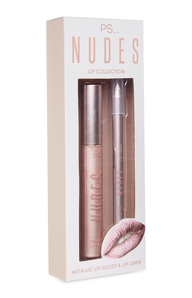 PS… Nudes Lip Kit, €4, Primark