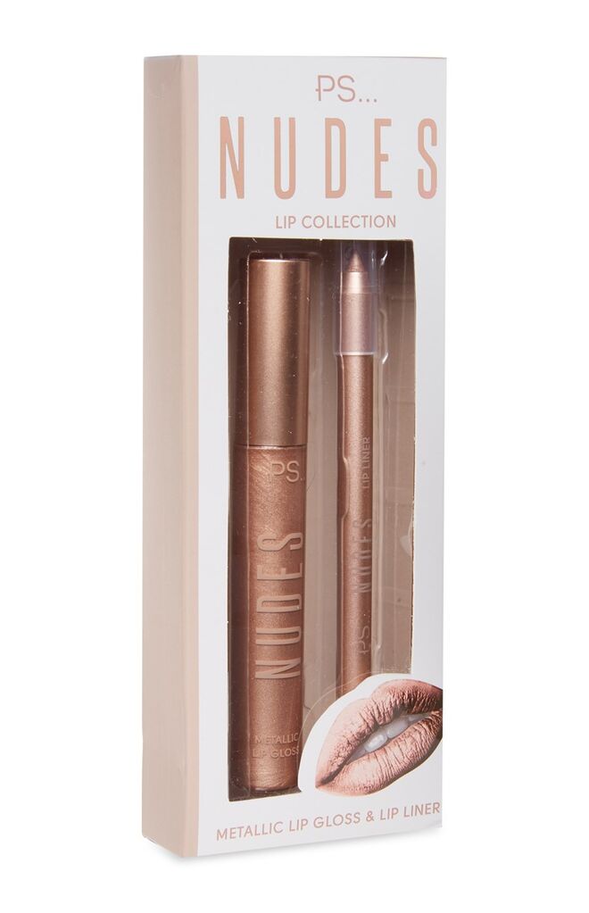 PS… Nudes Lip Kit, €4, Primark