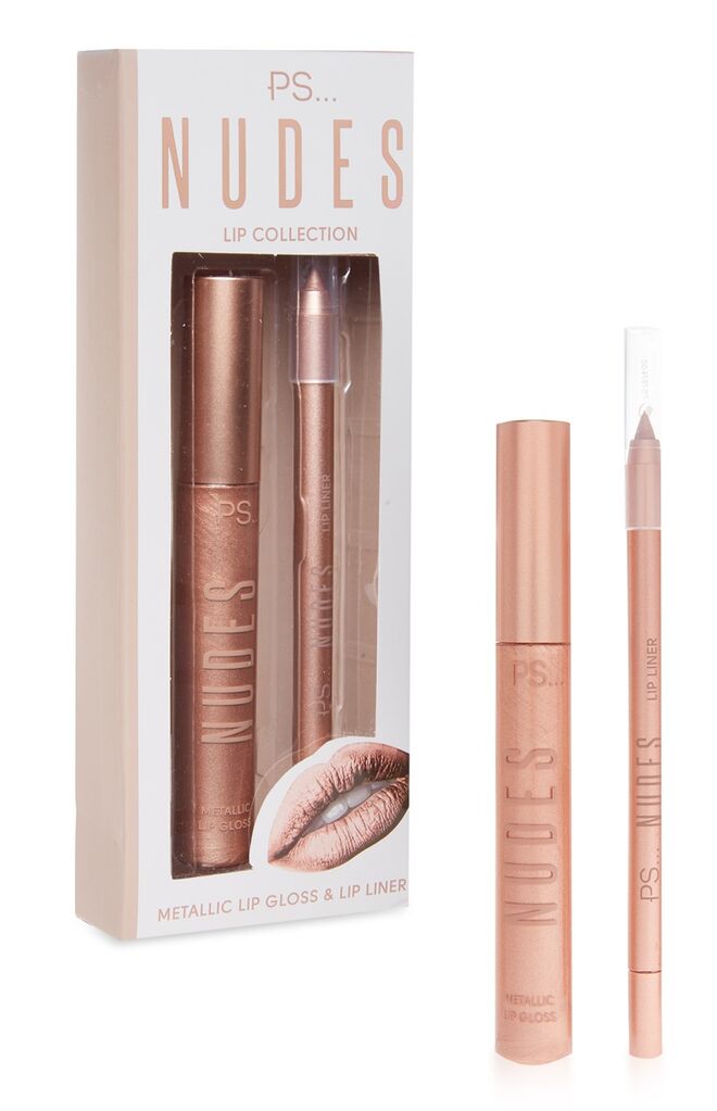 PS… Nudes Lip Kit, €4, Primark