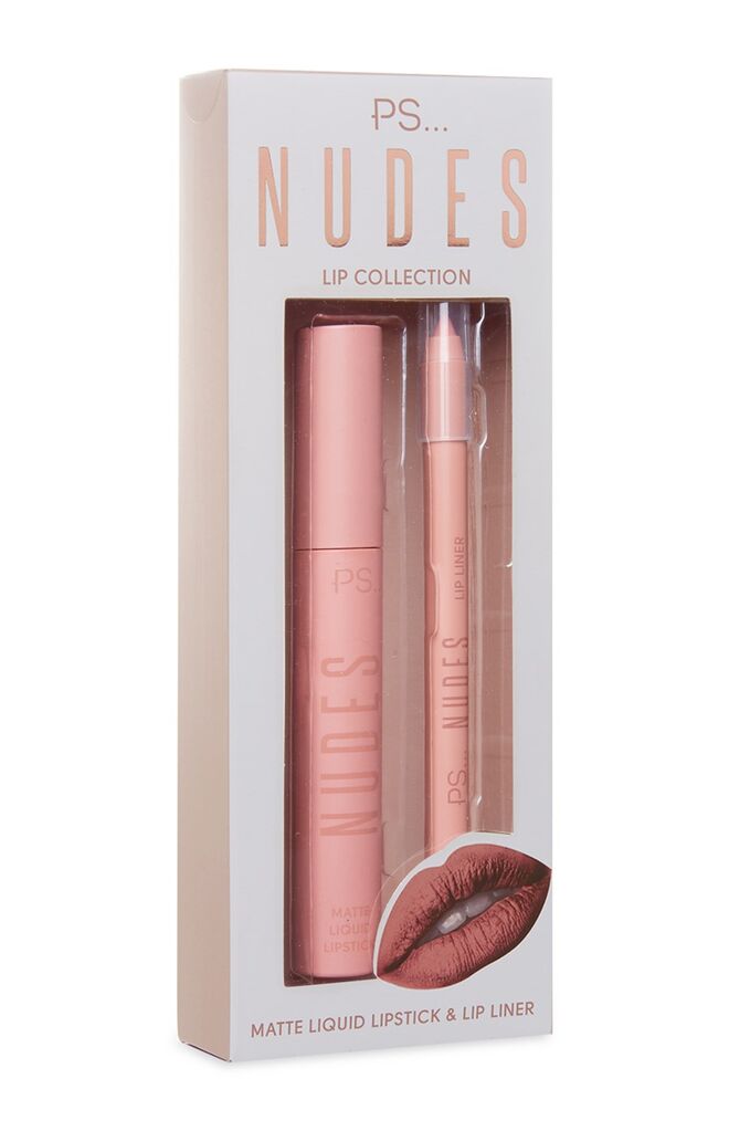 PS… Nudes Lip Kit, €4, Primark