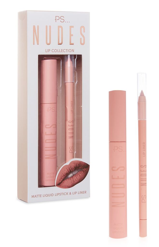 PS… Nudes Lip Kit, €4, Primark