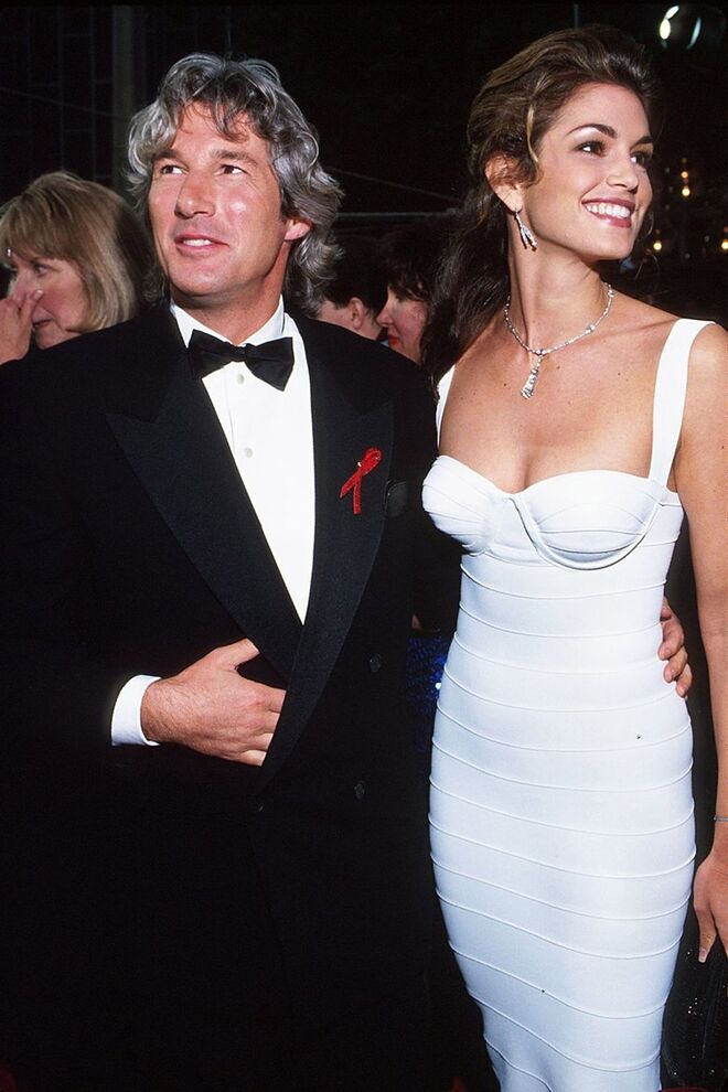 Cindy Crawford e Richard Gere casaram em 1991, mas separaram-se quatro anos depois