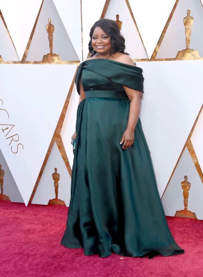 Octavia Spencer, nomeada três vezes para Óscar de Melhor Atriz Secundária, este ano pelo filme A Forma da Água. Ganhou em 2012 com o filme As Serviçais. Nos Globos de Ouro foi também nomeada três vezes, e ganhou o Globo com o mesmo filme.