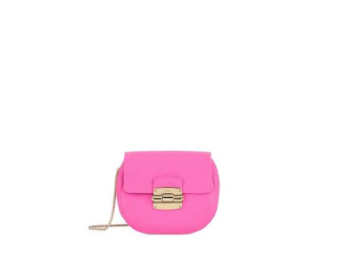 Minimala a tiracolo fúchsia D, €260, Furla
