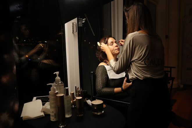 Isabel Silva durante um Instant Beauty Caudalie