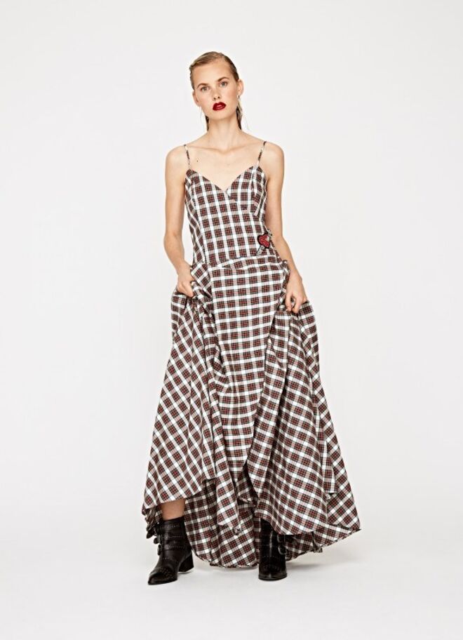 Vestido Maxi Estampado Xadrez 'Tartar Dress', €160, Pepe Jeans
