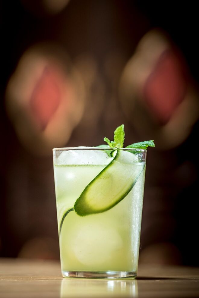 O cocktail Hendricks Mule do G Bar.