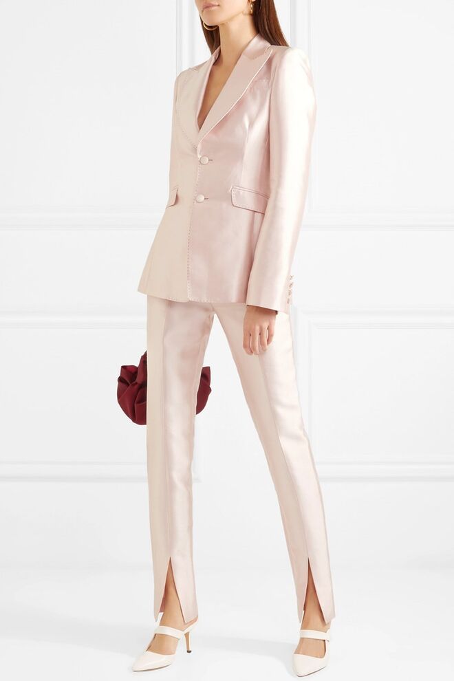 Blazer €1790 e Calças €990, Gabriela Hearst em Net-a-Porter