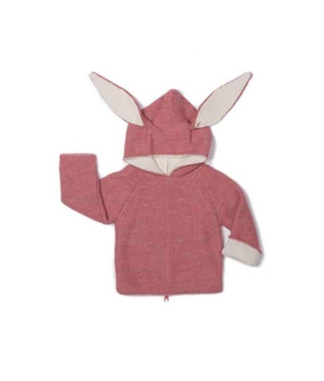 Animal Hoodie Rose Bunny, €142,80, Oeuf, em Organii