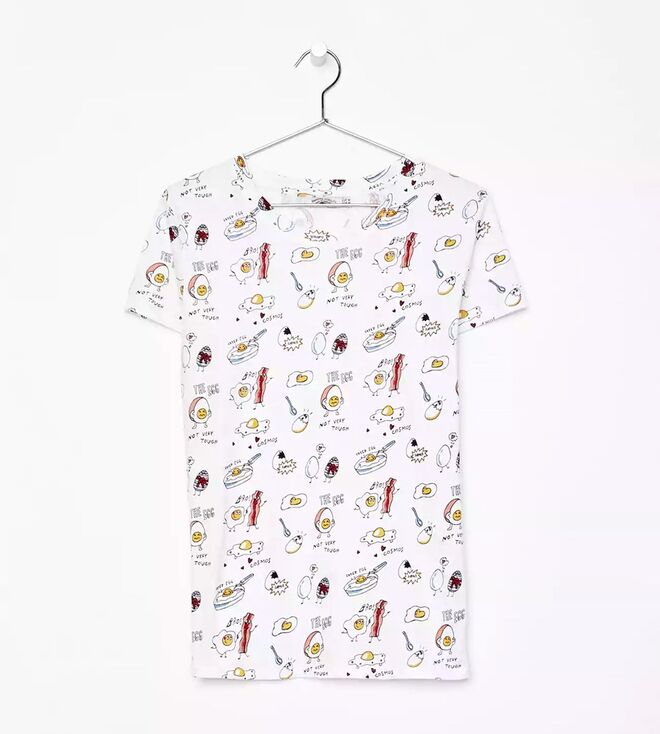 T-shirt em algodão estampado, €5,99, Bershka