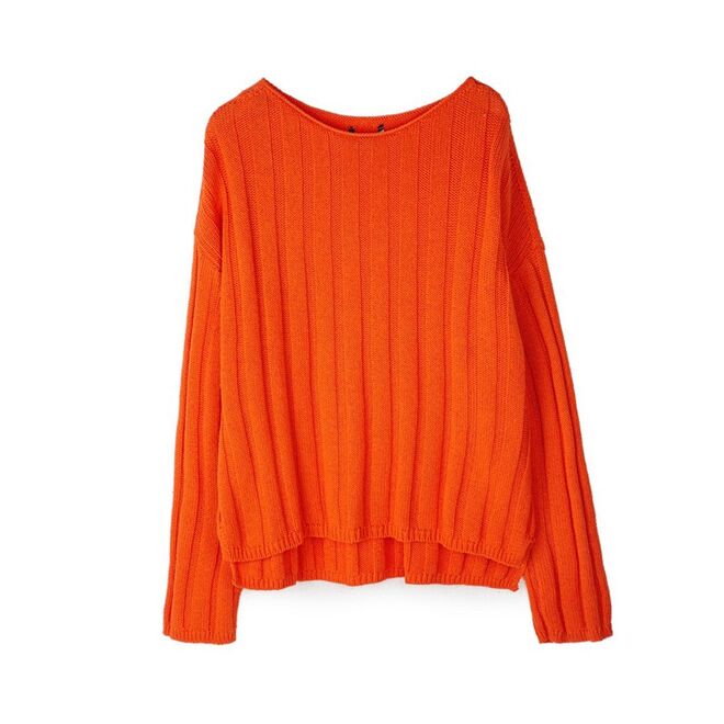 Sweater quadrada com canelado largo, €22,99, Stradivarius