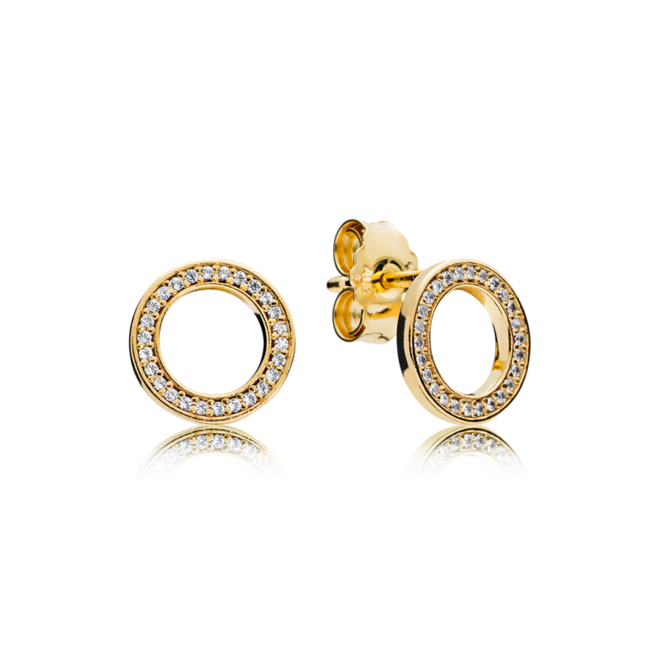 Brincos Pandora Shine com zircónias Pandora Forever, €69, Pandora 