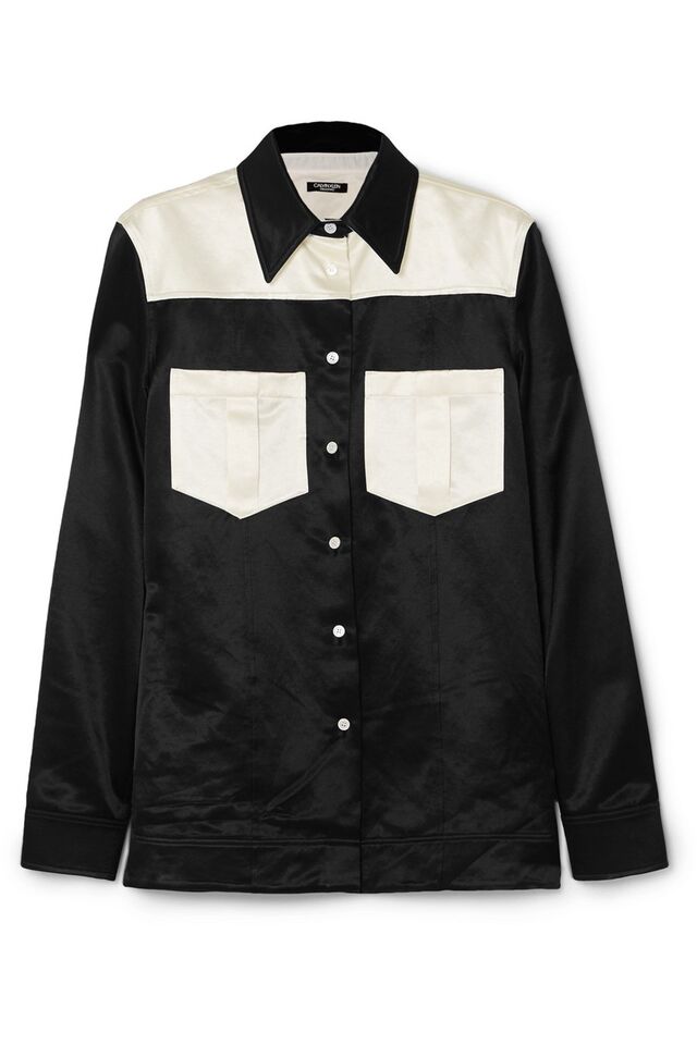 Camisa de algodão e mistura de cetim 205W39NYC, €850, Calvin Klein