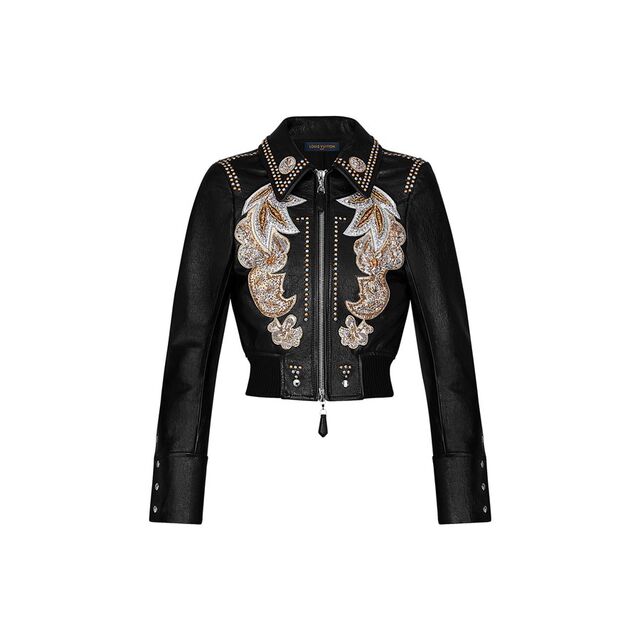 Jaqueta de pele de bezerro bordada, €10.000, Louis Vuitton