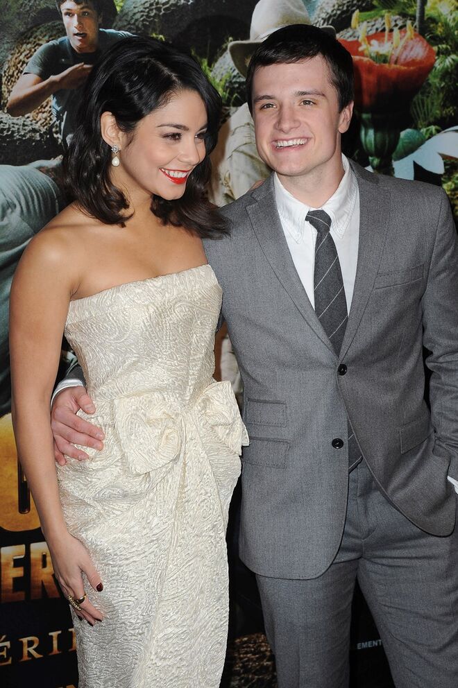 Vanessa Hudgens e Josh Hutcherson, em 2012, durante o filme Viagem ao Centro da Terra 2: A Ilha Misteriosa