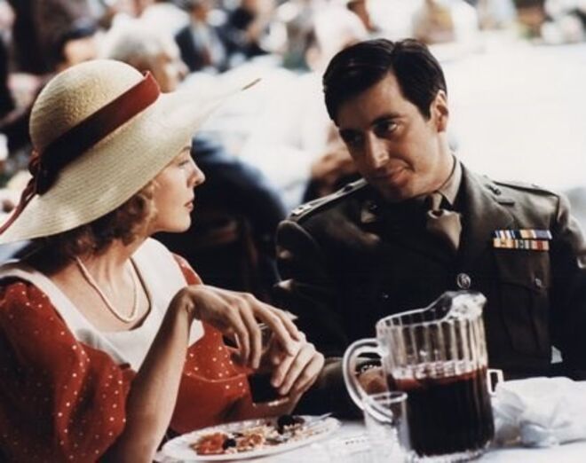 Diane Keaton e Al Pacino reataram e terminaram de 1972 a 1989, durante as filmagens da trilogia O Padrinho