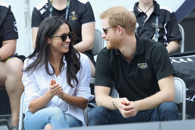 Meghan e o príncipe Harry nos Invictus Games Toronto 2017