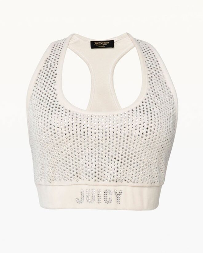 S-Embellished Crop Top no tom Angel, €1.034,90, Swarovski + Juicy Couture, em www.juicycouture.com