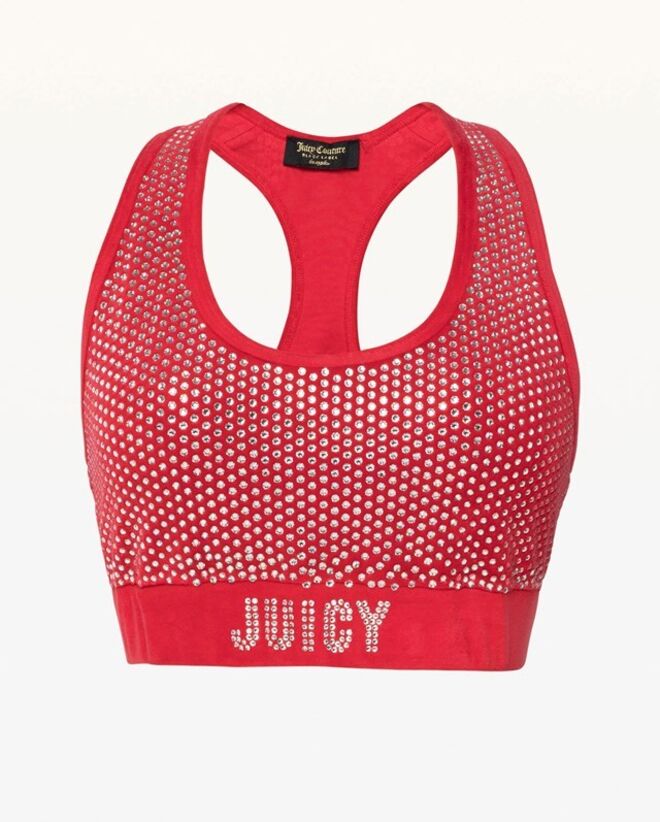 S-Embellished Crop Top no tom Astor, €1.034,90, Swarovski + Juicy Couture, em www.juicycouture.com
