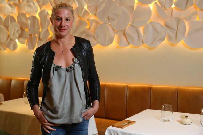 Ana Roš no restaurante Belcanto, do chef José Avillez, onde realizaram um jantar especial a quatro mãos, no dia 11 de Abril